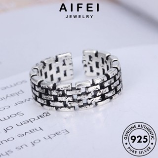 AIFEI JEWELRY ต้นฉบับ เครื่องประดับ แหวน แฟชั่น ห่วงโซ่ความคิดสร้างสรรค์ เงิน แท้ Silver เกาหลี 925 ผู้หญิง เครื่องประดับ R1723