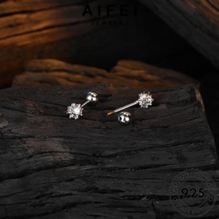 AIFEI JEWELRY ต้นฉบับ เครื่องประดับ แท้ Silver ต่างหู หนีบ เงิน เครื่องประดับ แฟชั่น ผู้หญิง มอยส์ซาไนท์ เกาหลี ตุ้มหู 925 โกลด์ ไดมอนด์ สี่เหลี่ยม ห่วง E10