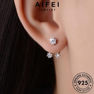 AIFEI JEWELRY มอยส์ซาไนท์ไดมอนด์ 925 ผู้หญิง เครื่องประดับ หนีบ แท้ รูปดาวห้าแฉก ตุ้มหู ต้นฉบับ ต่างหู เกาหลี เครื่องประดับ เงิน ห่วง แฟชั่น Silver E631