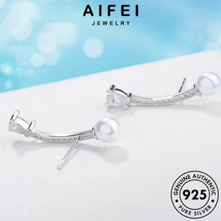 AIFEI JEWELRY กลม ห่วง เครื่องประดับ Silver หนีบ เงิน ต้นฉบับ แท้ แฟชั่น ต่างหู เครื่องประดับ เกาหลี 925 ผู้หญิง ตุ้มหู มอยส์ซาไนท์ไดมอนด์ E863