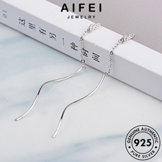 AIFEI JEWELRY เงิน เครื่องประดับ ตุ้มหู ผู้หญิง แท้ Silver 925 ห่วง แฟชั่น หนีบ เกาหลี ต้นฉบับ มอยส์ซาไนท์ไดมอนด์ เส้นหยัก ต่างหู เครื่องประดับ E896