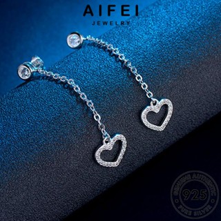 AIFEI JEWELRY เครื่องประดับ 925 หนีบ ห่วง ตุ้มหู แท้ ผู้หญิง เงิน แฟชั่น มอยส์ซาไนท์ไดมอนด์ ต่างหู Silver เครื่องประดับ ต้นฉบับ เกาหลี E918