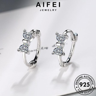 AIFEI JEWELRY ตุ้มหู 925 Silver ห่วง ต้นฉบับ หนีบ แฟชั่น ผู้หญิง แท้ โกลด์ ไดมอนด์ มอยส์ซาไนท์ เงิน ต่างหู หูกระต่าย เครื่องประดับ เครื่องประดับ เกาหลี E1441