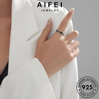 AIFEI JEWELRY แท้ 925 ต้นฉบับ เครื่องประดับ Silver เงิน เครื่องประดับ เกาหลี แหวน ไม่สม่ำเสมอ แฟชั่น ผู้หญิง R14