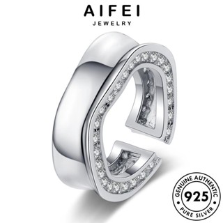 AIFEI JEWELRY เครื่องประดับ ละเอียดอ่อน ต้นฉบับ Silver เครื่องประดับ แท้ เกาหลี มอยส์ซาไนท์ไดมอนด์ เงิน 925 แหวน ผู้หญิง แฟชั่น R25