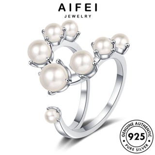 AIFEI JEWELRY 925 แฟชั่น เครื่องประดับ Silver ไข่มุกทอง เกาหลี เครื่องประดับ แท้ แหวน หวาน ต้นฉบับ เงิน ผู้หญิง R4