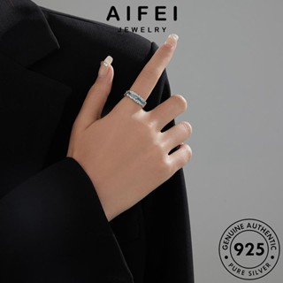 AIFEI JEWELRY เครื่องประดับ เกาหลี เครื่องประดับ ผู้หญิง 925 แหวน ต้นฉบับ แท้ Silver เงิน ลาวาที่ผิดปกติ แฟชั่น R7