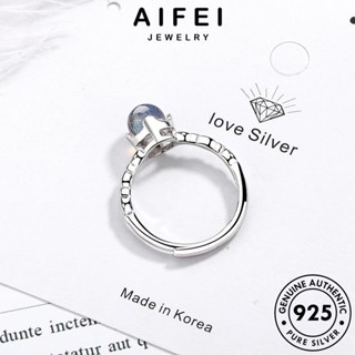 AIFEI JEWELRY เงิน แท้ แฟชั่น ต้นฉบับ ผู้หญิง เกาหลี Silver มูนสโตน แหวน 925 เครื่องประดับ เรียบง่าย เครื่องประดับ R188