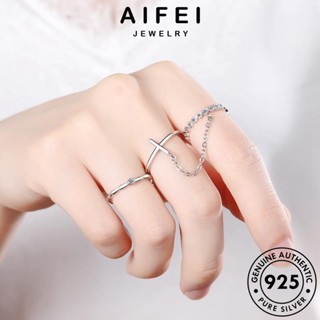 AIFEI JEWELRY ไดมอนด์ เกาหลี ข้าม โกลด์ แหวน เงิน ผู้หญิง แฟชั่น มอยส์ซาไนท์ 925 เครื่องประดับ Silver ต้นฉบับ เครื่องประดับ แท้ R158