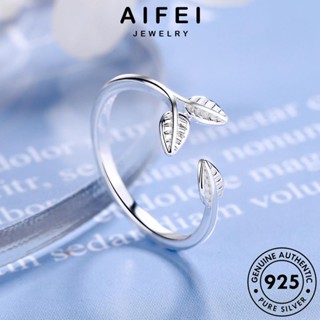 AIFEI JEWELRY 925 ต้นฉบับ แฟชั่น มอยส์ซาไนท์ไดมอนด์ Silver แหวน เครื่องประดับ เงิน ใบไม้ที่สร้างสรรค์ เครื่องประดับ แท้ เกาหลี ผู้หญิง R270