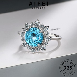 Aifei JEWELRY แหวนเงิน 925 ลายดอกไม้ เครื่องประดับ สําหรับผู้หญิง R324