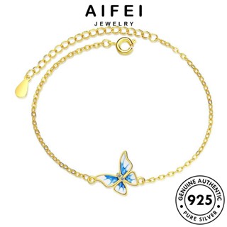 AIFEI JEWELRY ทอง กำไล เงิน ผีเสื้อแฟชั่น กำไลข้อมือ ผู้หญิง เกาหลี แท้ ต้นฉบับ 925 Silver เครื่องประดับ เครื่องประดับ แฟชั่น ผู้หญิง B21