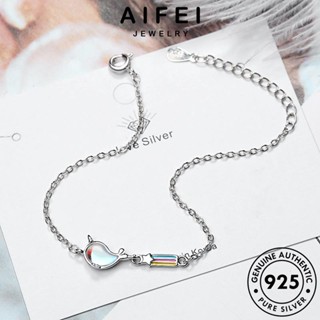 AIFEI JEWELRY ผู้หญิง แท้ มูนสโตน 925 Silver แฟชั่น กำไล กำไลข้อมือ เครื่องประดับ ต้นฉบับ เงิน เกาหลี ปลาวาฬน่ารัก เครื่องประดับ ผู้หญิง B135