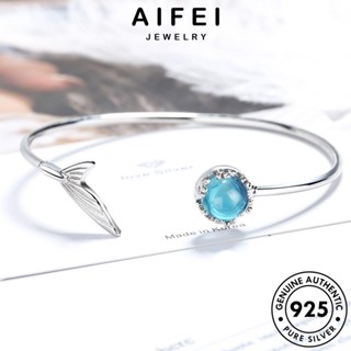 AIFEI JEWELRY Silver เกาหลี กำไล เครื่องประดับ เงิน เครื่องประดับ แฟชั่น ต้นฉบับ ผู้หญิง 925 หางปลาแฟชั่น แท้ กำไลข้อมือ ผู้หญิง มูนสโตน B183