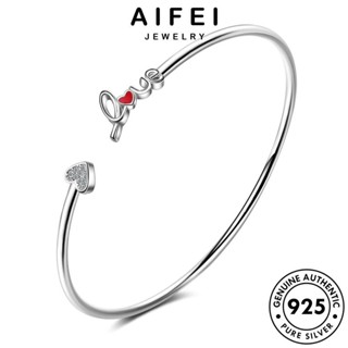 AIFEI JEWELRY Silver แท้ ผู้หญิง เครื่องประดับ กำไล เครื่องประดับ แฟชั่น 925 กำไลข้อมือ เกาหลี ต้นฉบับ ผู้หญิง รักแฟชั่น เงิน B187