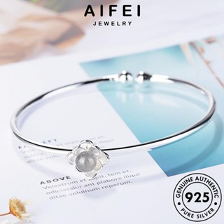 AIFEI JEWELRY ดอกบัวที่เรียบง่าย ผู้หญิง เครื่องประดับ กำไล กำไลข้อมือ สตรอเบอร์รี่คริสตัล ผู้หญิง 925 เกาหลี Silver แท้ เงิน เครื่องประดับ แฟชั่น ต้นฉบับ B192