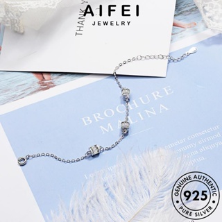 AIFEI JEWELRY ผู้หญิง ต้นฉบับ แฟชั่น แท้ ผู้หญิง มอยส์ซาไนท์ไดมอนด์ เครื่องประดับ กำไลข้อมือ Silver 925 เกาหลี เครื่องประดับ เงิน กำไล เอวแฟชั่น B146