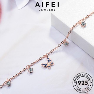 AIFEI JEWELRY เกาหลี แท้ ผู้หญิง กำไลข้อมือ เงิน ต้นฉบับ ผู้หญิง Silver มอยส์ซาไนท์ กำไล เครื่องประดับ โกลด์ ไดมอนด์ ผีเสื้อแสนหวาน 925 แฟชั่น เครื่องประดับ B158