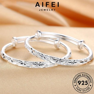 AIFEI JEWELRY เครื่องประดับ เด็ก ดาราแฟชั่น ต้นฉบับ แฟชั่น แท้ เครื่องประดับ 925 Silver ผู้หญิง กำไล เงิน กำไลข้อมือ เกาหลี B643