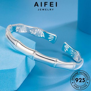 AIFEI JEWELRY Silver 925 ผู้หญิง เครื่องประดับ ผู้หญิง เงิน เกาหลี ต้นฉบับ กำไลข้อมือ แฟชั่น แท้ กำไล ไม้ไผ่ที่เรียบง่าย เครื่องประดับ B687