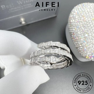 Aifei JEWELRY แหวนเพชร เงิน 925 ประดับเพชร เครื่องประดับ สําหรับผู้หญิง R1757