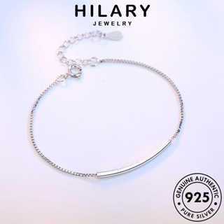 HILARY JEWELRY แท้ ผู้หญิง ผู้หญิง ต้นฉบับ เครื่องประดับ Silver เกาหลี รูปร่างโค้งที่เรียบง่าย เงิน 925 เครื่องประดับ แฟชั่น กำไลข้อมือ กำไล B23