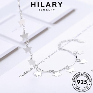 HILARY JEWELRY Silver กำไลข้อมือ แท้ แฟชั่น ผู้หญิง ต้นฉบับ ผู้หญิง กำไล เกาหลี เงิน เครื่องประดับ เครื่องประดับ ผีเสื้อน่ารัก 925 B63