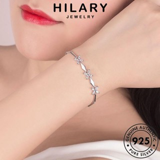 HILARY JEWELRY โคลเวอร์แฟชั่น แฟชั่น ต้นฉบับ ผู้หญิง ผู้หญิง เครื่องประดับ แท้ เกาหลี 925 Silver เงิน กำไล เครื่องประดับ กำไลข้อมือ B68