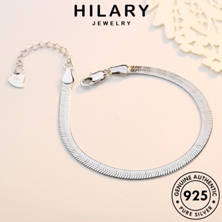 HILARY JEWELRY กำไลข้อมือ กระดูกงู เครื่องประดับ เงิน ผู้หญิง ผู้หญิง ต้นฉบับ กำไล เกาหลี เครื่องประดับ แท้ 925 แฟชั่น Silver B70