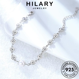 HILARY JEWELRY กำไล ผู้หญิง ต้นฉบับ เกาหลี เครื่องประดับ แท้ กำไลข้อมือ Silver 925 พลัมแฟชั่น ผู้หญิง เงิน เครื่องประดับ แฟชั่น ไข่มุก B89