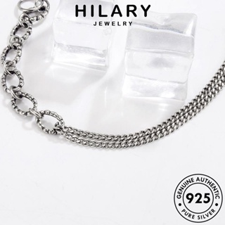 HILARY JEWELRY ผู้หญิง เกาหลี Silver แท้ กำไล ผู้หญิง 925 เงิน ต้นฉบับ เครื่องประดับ เครื่องประดับ กำไลข้อมือ ดับเบิ้ลคิวบา แฟชั่น B1