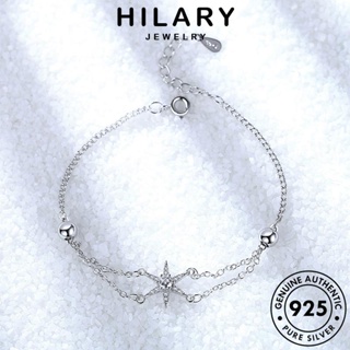 HILARY JEWELRY แฟชั่น แท้ มอยส์ซาไนท์ไดมอนด์ ผู้หญิง ต้นฉบับ 925 กำไลข้อมือ รูปหกเหลี่ยมบุคลิกภาพ เงิน เครื่องประดับ เกาหลี เครื่องประดับ กำไล ผู้หญิง Silver B111