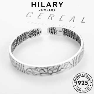 HILARY JEWELRY ผู้หญิง ต้นฉบับ 925 ผู้หญิง Silver กำไล เกาหลี เครื่องประดับ เครื่องประดับ กำไลข้อมือ เงิน พระสูตรหัวใจวินเทจ แท้ แฟชั่น B119