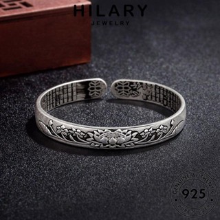 HILARY JEWELRY ผู้หญิง แฟชั่น เครื่องประดับ ผู้หญิง ดอกบัววินเทจ เงิน แท้ 925 ต้นฉบับ Silver เกาหลี กำไลข้อมือ กำไล เครื่องประดับ B139