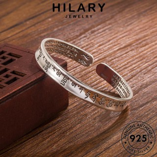 HILARY JEWELRY 925 ต้นฉบับ แท้ ผู้หญิง เครื่องประดับ กำไลข้อมือ พระสูตรหัวใจวินเทจ Silver กำไล เงิน ผู้หญิง เกาหลี แฟชั่น เครื่องประดับ B161