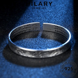 HILARY JEWELRY Silver ผู้หญิง เครื่องประดับ พระสูตรหัวใจ 925 แฟชั่น กำไล เครื่องประดับ ต้นฉบับ ผู้หญิง กำไลข้อมือ เกาหลี เงิน แท้ B163