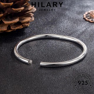 HILARY JEWELRY เครื่องประดับ ต้นฉบับ เงิน แฟชั่น แท้ เกาหลี ผู้หญิง เครื่องประดับ มันวาวเรียบง่าย กำไล กำไลข้อมือ Silver 925 ผู้หญิง B180