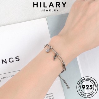 HILARY JEWELRY แฟชั่น เครื่องประดับ Silver ผู้หญิง 925 แท้ ผู้หญิง ต้นฉบับ เงิน กำไลข้อมือ เกาหลี เครื่องประดับ กำไล ข้ามวินเทจ B203