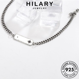 HILARY JEWELRY จัตุรัสย้อนยุค แท้ เงิน ผู้หญิง แฟชั่น กำไล ผู้หญิง 925 เครื่องประดับ Silver กำไลข้อมือ ต้นฉบับ เครื่องประดับ เกาหลี B205