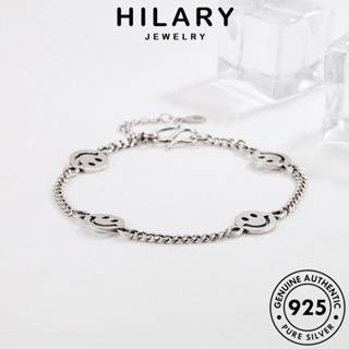 HILARY JEWELRY Silver เครื่องประดับ ต้นฉบับ เกาหลี เครื่องประดับ ใบหน้ายิ้มส่วนบุคคล ผู้หญิง 925 เงิน แท้ กำไลข้อมือ ผู้หญิง กำไล แฟชั่น B219