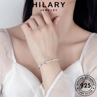 HILARY JEWELRY เงิน เกาหลี สี่เหลี่ยมจัตุรัสขนาดเล็กส่วนบุคคล ต้นฉบับ เครื่องประดับ แฟชั่น ผู้หญิง 925 กำไลข้อมือ เครื่องประดับ แท้ Silver ผู้หญิง กำไล B223