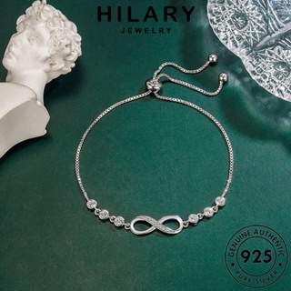 HILARY JEWELRY เกาหลี กำไล เงิน 925 สัญลักษณ์อินฟินิตี้ที่สร้างสรรค์ แท้ Silver มอยส์ซาไนท์ไดมอนด์ เครื่องประดับ ผู้หญิง กำไลข้อมือ ต้นฉบับ เครื่องประดับ แฟชั่น ผู้หญิง B229