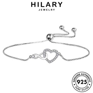 HILARY JEWELRY เครื่องประดับ คริสตัล กำไลข้อมือ เงิน ต้นฉบับ ผู้หญิง แท้ ผู้หญิง Silver กำไล แฟชั่น ความรักทางอารมณ์ 925 เครื่องประดับ เกาหลี B230