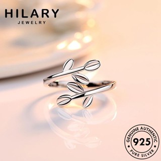 HILARY JEWELRY เครื่องประดับ ต้นฉบับ Silver ผู้หญิง ใบแฟชั่น แท้ เงิน เกาหลี แหวน เครื่องประดับ 925 แฟชั่น R8