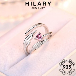 HILARY JEWELRY คู่รัก เกาหลี แท้ ต้นฉบับ 925 แหวน เงิน แฟชั่นปีกนางฟ้า เครื่องประดับ เครื่องประดับ มอยส์ซาไนท์ไดมอนด์ แฟชั่น Silver R41