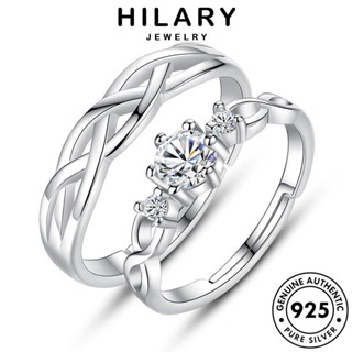 HILARY JEWELRY เครื่องประดับ เครื่องประดับ Silver เกาหลี มอยส์ซาไนท์ไดมอนด์ แหวน แท้ 925 เงิน แฟชั่นสิบไมล์ของ แฟชั่น ต้นฉบับ คู่รัก R42