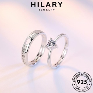 HILARY JEWELRY แฟชั่น แหวน ต้นฉบับ มอยส์ซาไนท์ไดมอนด์ Silver เครื่องประดับ รูปหัวใจแฟชั่น เครื่องประดับ เกาหลี 925 คู่รัก เงิน แท้ R51