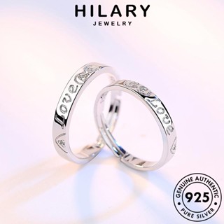 HILARY JEWELRY ต้นฉบับ Silver เกาหลี คู่รัก 925 แท้ แหวน ความรักที่เรียบง่าย เงิน เครื่องประดับ เครื่องประดับ แฟชั่น R55