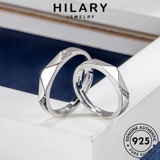 HILARY JEWELRY แท้ เกาหลี 925 คู่รัก เครื่องประดับ เงิน ต้นฉบับ แหวน แห้วง่ายๆ เครื่องประดับ Silver แฟชั่น R68