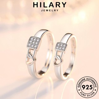 HILARY JEWELRY เงิน เกาหลี มอยส์ซาไนท์ไดมอนด์ เปิดเวอร์ชั่นเกาหลี แหวน ต้นฉบับ เครื่องประดับ แท้ เครื่องประดับ Silver 925 แฟชั่น คู่รัก R89